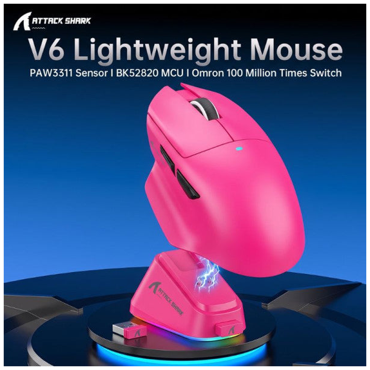Attack shark V6 (Berry red)