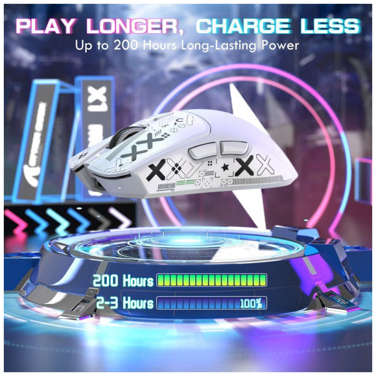 ATTACK SHARK X1 (White&Tape)