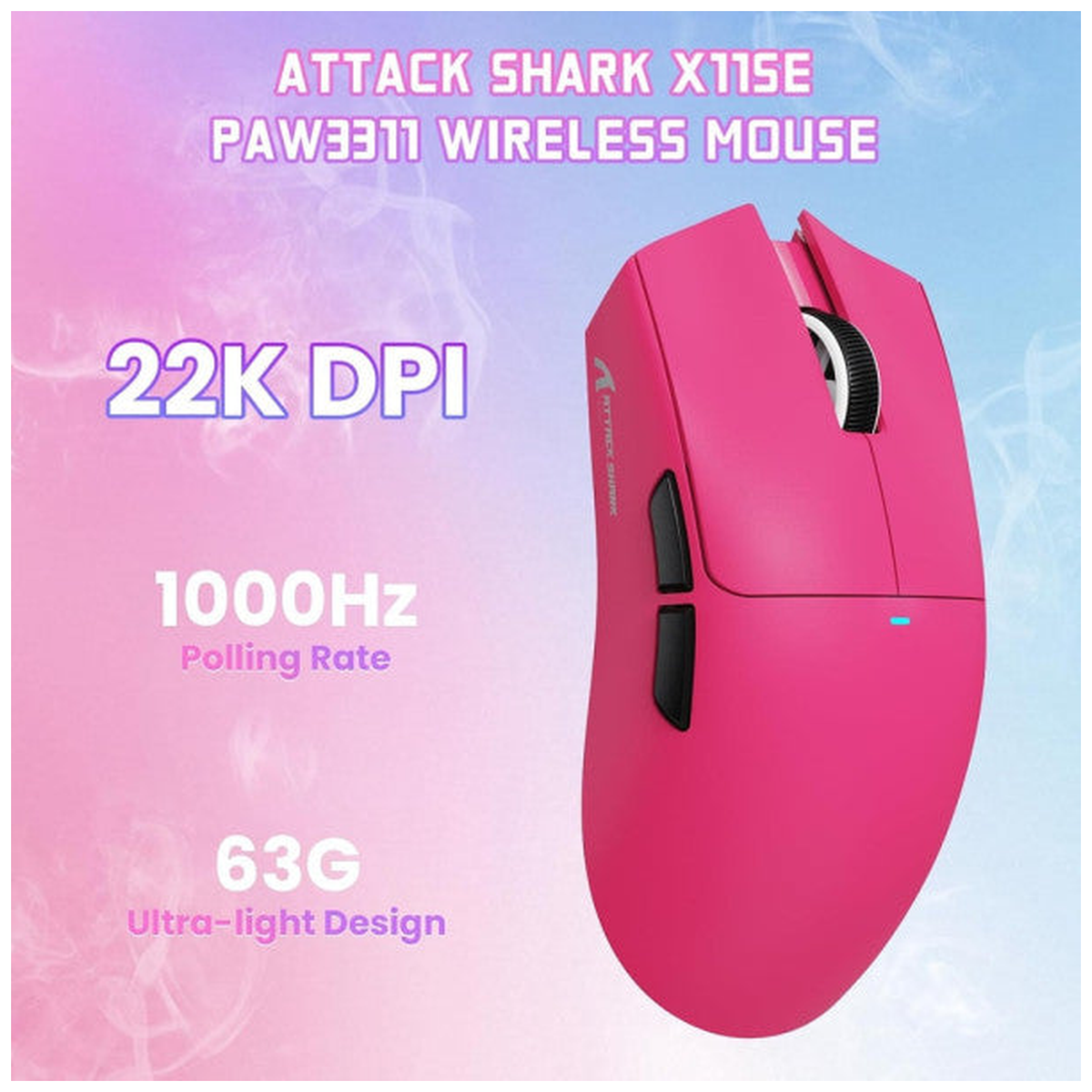 ATTACK SHARK X11 SE (Berry Red)
