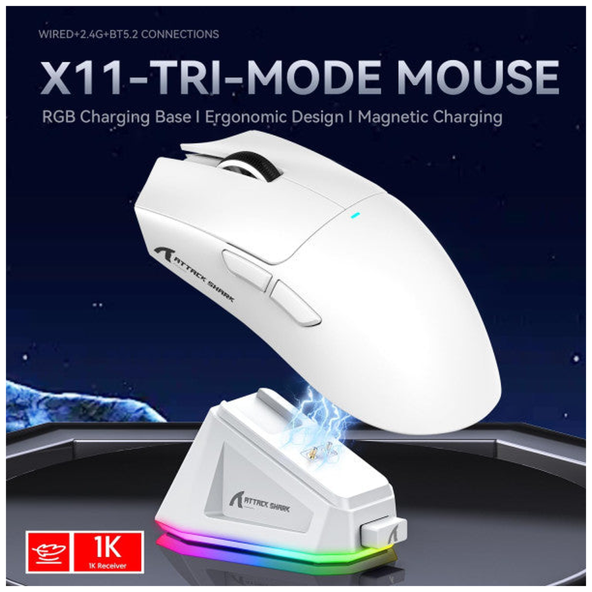 ATTACK SHARK X11 (White)