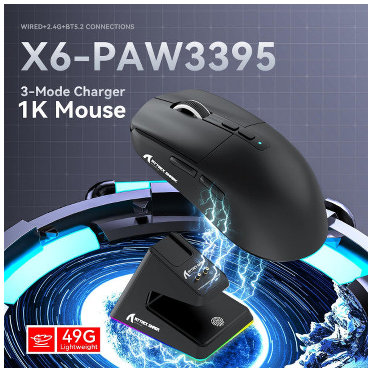 ATTACK SHARK X6 (Black)