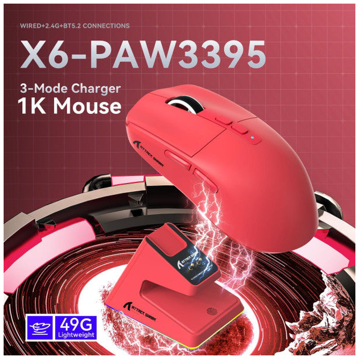 ATTACK SHARK X6 (Red)