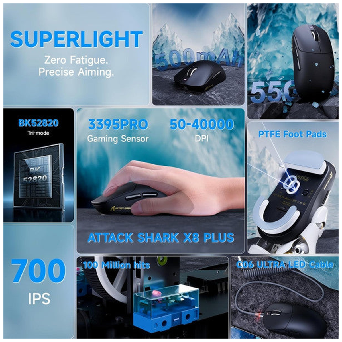 ATTACK SHARK X8PLUS (Black)