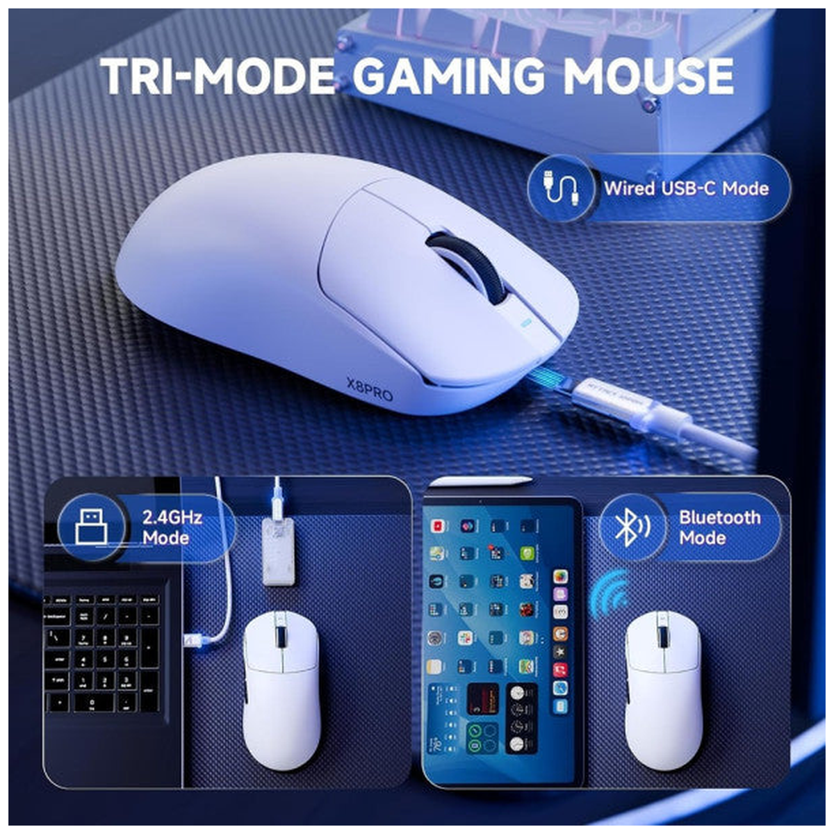 ATTACK SHARK X8PRO (White)
