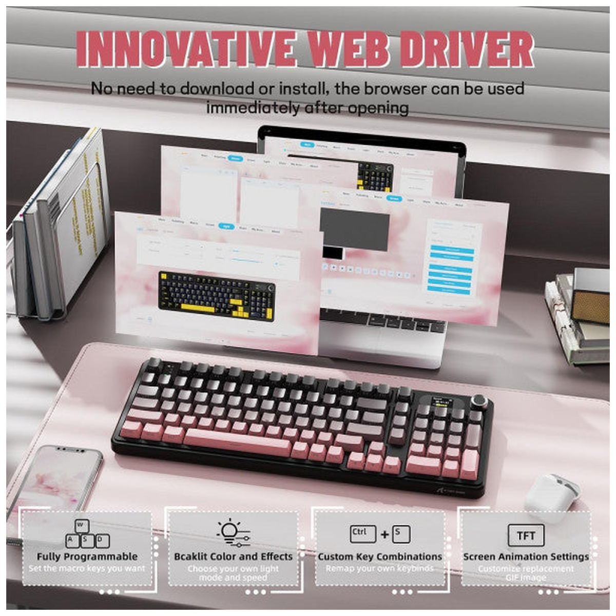 ATTACK SHARK X98 PRO Wireless Blueberry Switch (Blackberry)