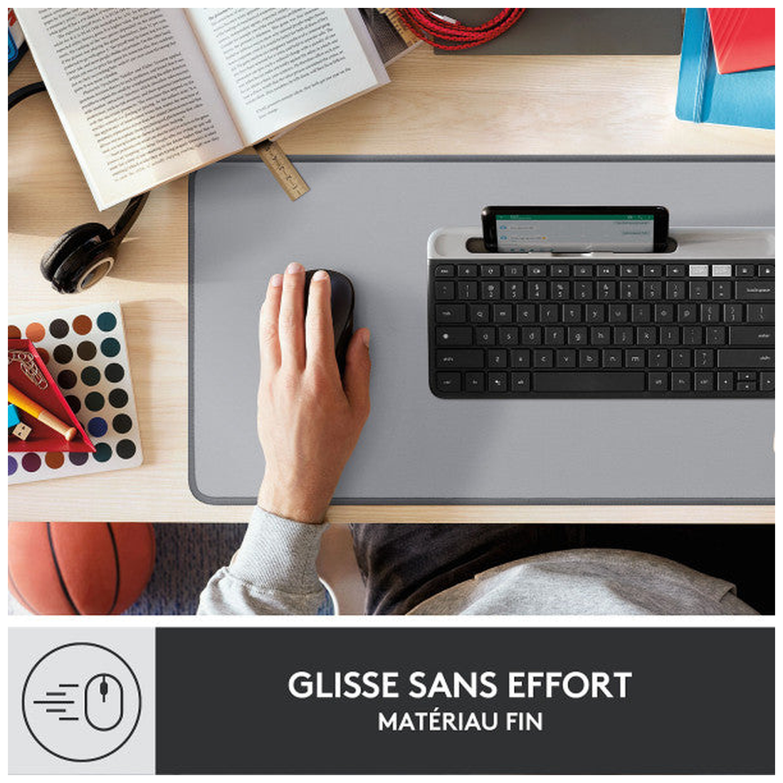 Logitech Desk Mat Studio Series (Gris)