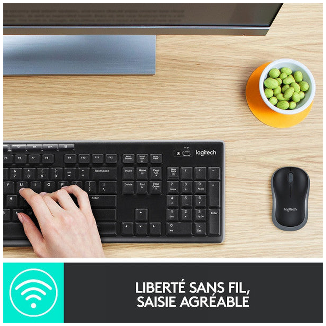 Logitech Desktop MK270 Sans-fil (Qwerty)