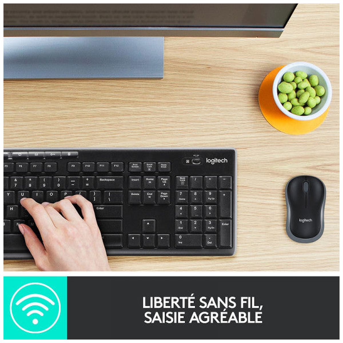 Logitech Desktop MK270 Sans-fil (Qwerty)