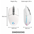 Logitech G102 LightSync RGB (Blanc)