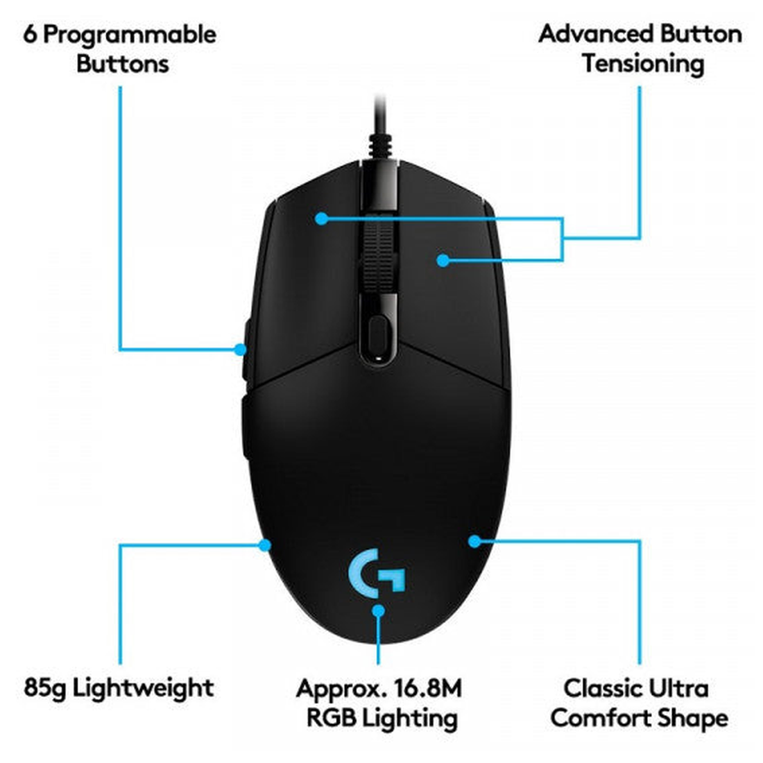 Logitech G102 LightSync RGB (Noir)