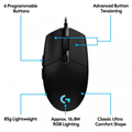 Logitech G102 LightSync RGB (Noir)