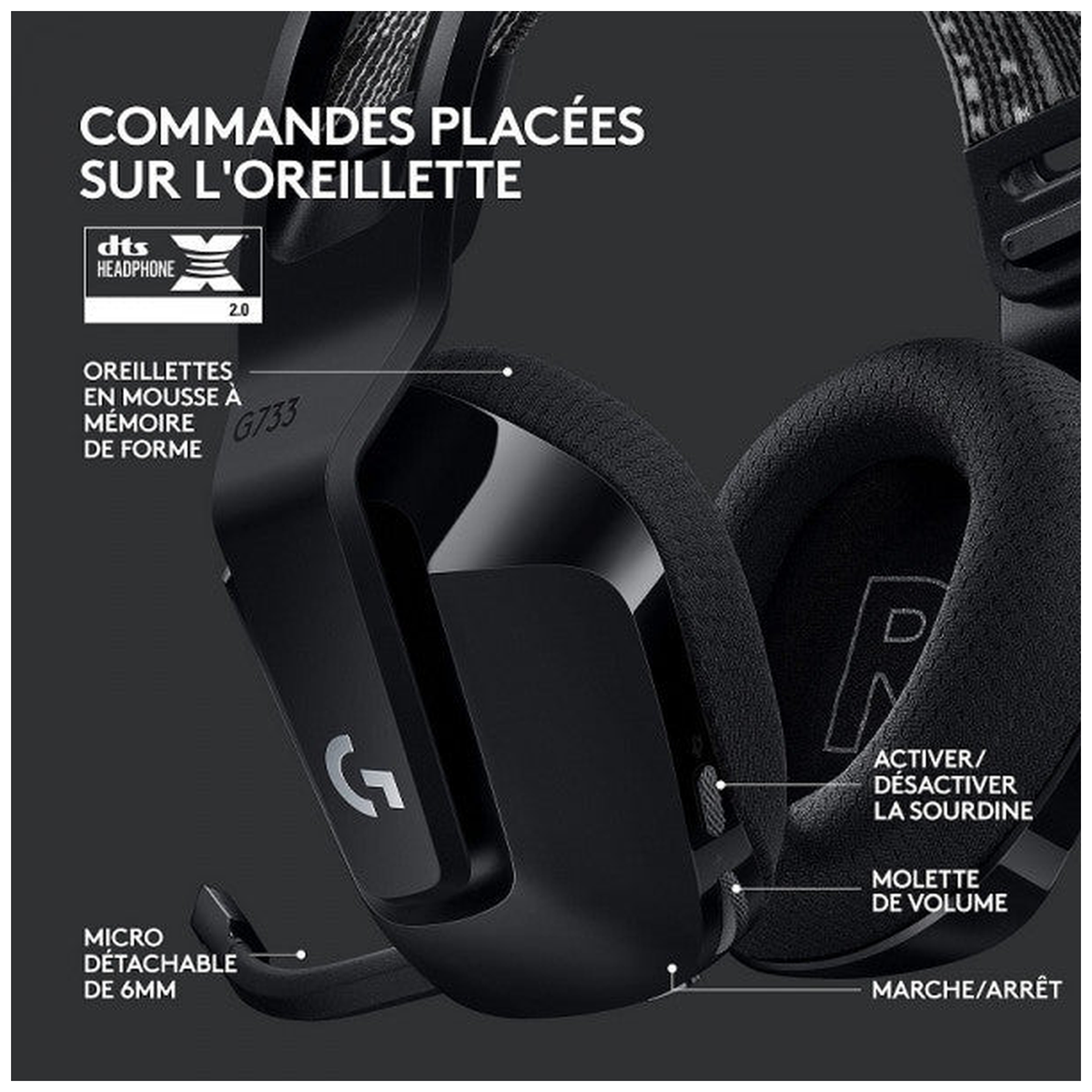 Logitech G733 Lightspeed Black