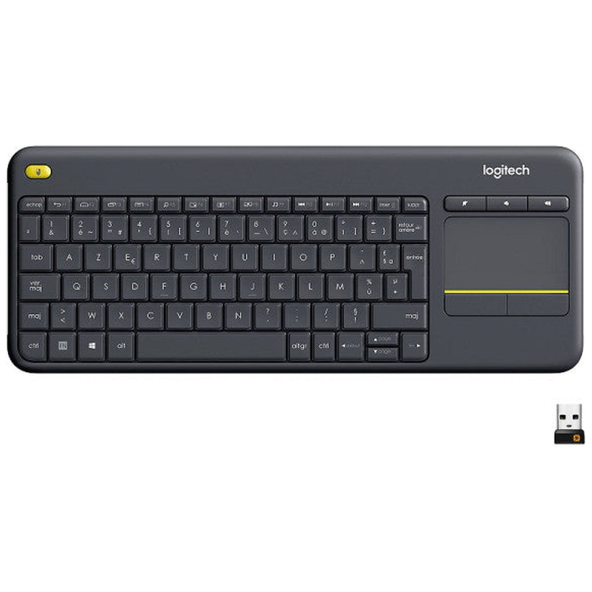 Logitech Wireless Touch Keyboard K400 Plus (Noir)