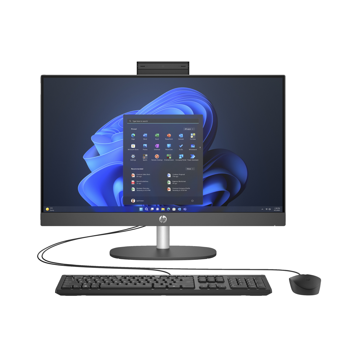 ORDINATEUR DE BUREAU TOUT-EN-UN HP AiO ProOne 240 G10 i5 13th Noir - Photo 2