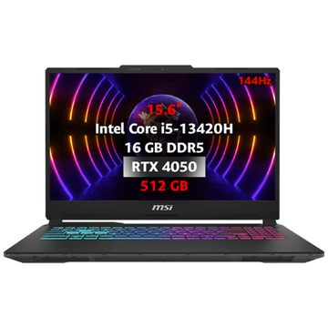 PC PORTABLE MSI CYBORG 15 A13VE-2481FRNN 15.6″FHD/INTEL CORE I5-13420H/RTX4050/16GO/512GO - Photo 1