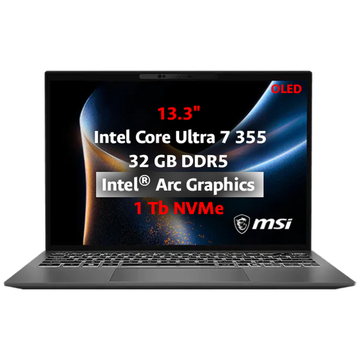 PC PORTABLE MSI-PRESTIGE 13 AI+ A3MG-003MA 13.3″ 2.8K OLED/ULTRA 7 355/INTEL ARC GRAPHICS/32GO/1TO/PLATINUM GRAY - Photo 1