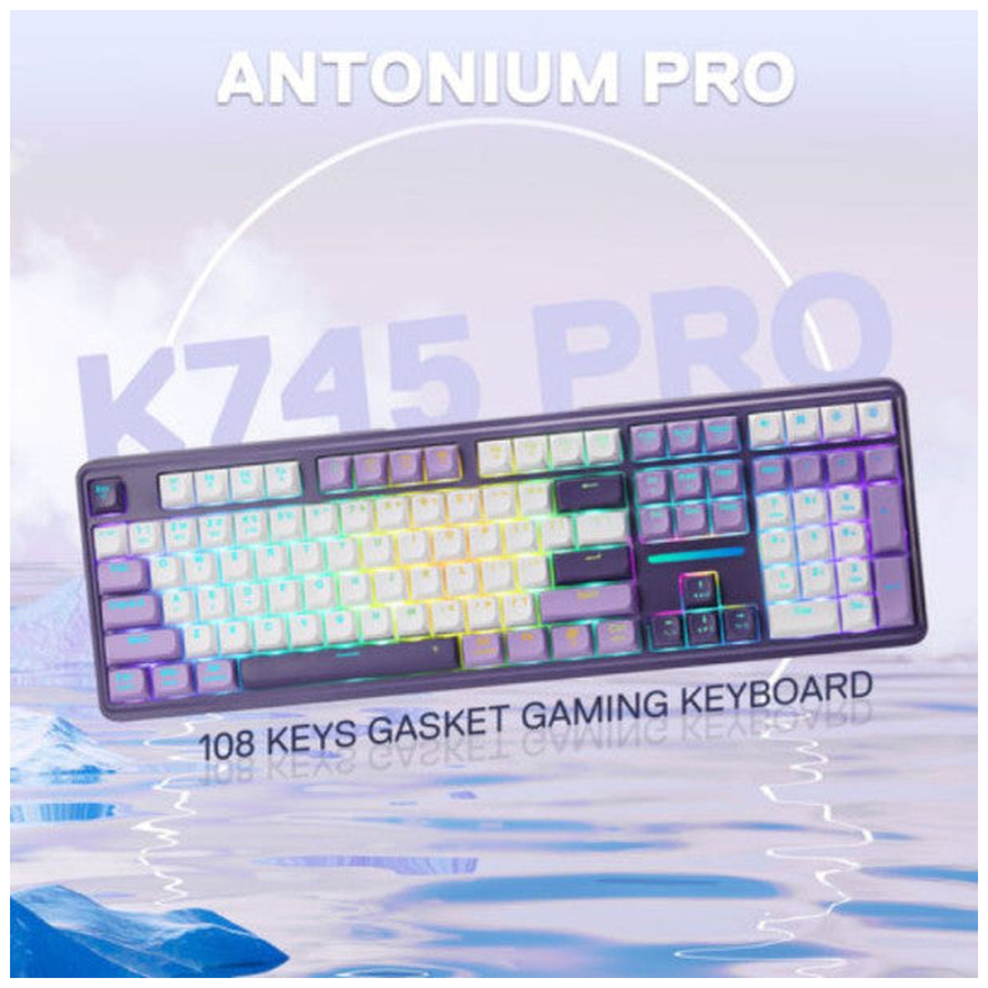 Redragon ANTONIUM K745 PRO Tri-Mode Mechanical Keyboard (Purple)