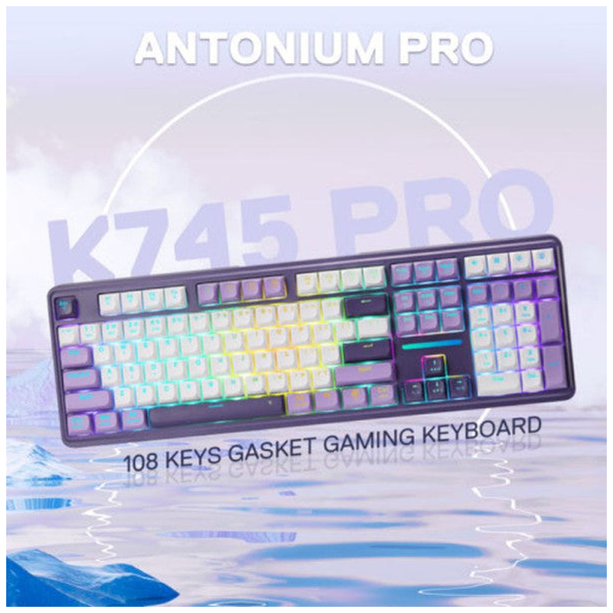 Redragon ANTONIUM K745 PRO Tri-Mode Mechanical Keyboard (Purple)