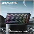 Redragon Behemoth K724 SP Tri-Mode Pro LCD Wireless Mechanical Keyboard (Gardient Gray)