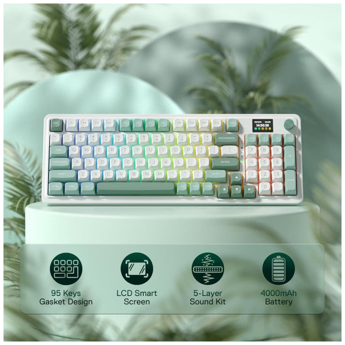 Redragon Galatin PRO K719 Wireless (Jade Cloud)