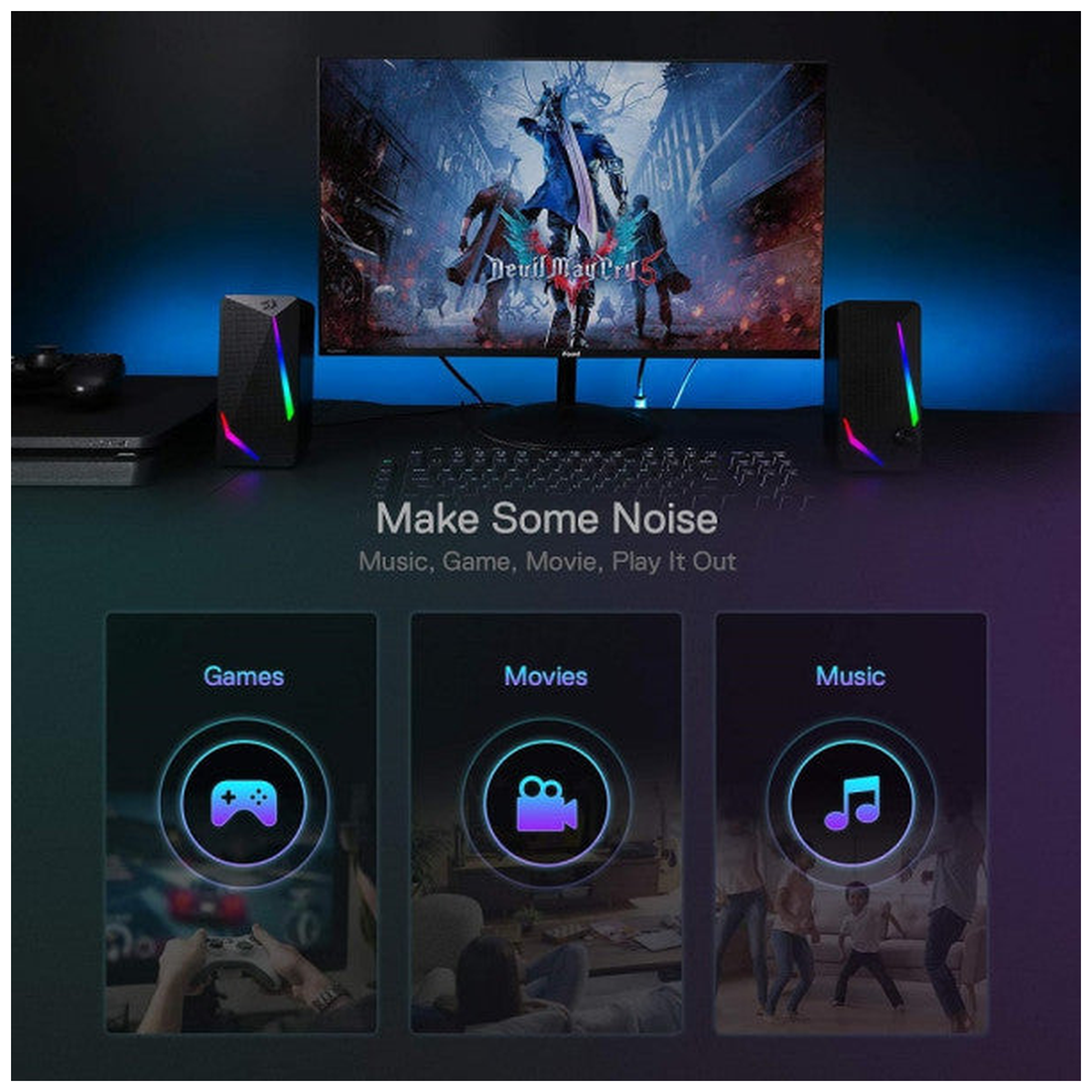 Redragon GS510 Waltz Gaming Speaker 2.0
