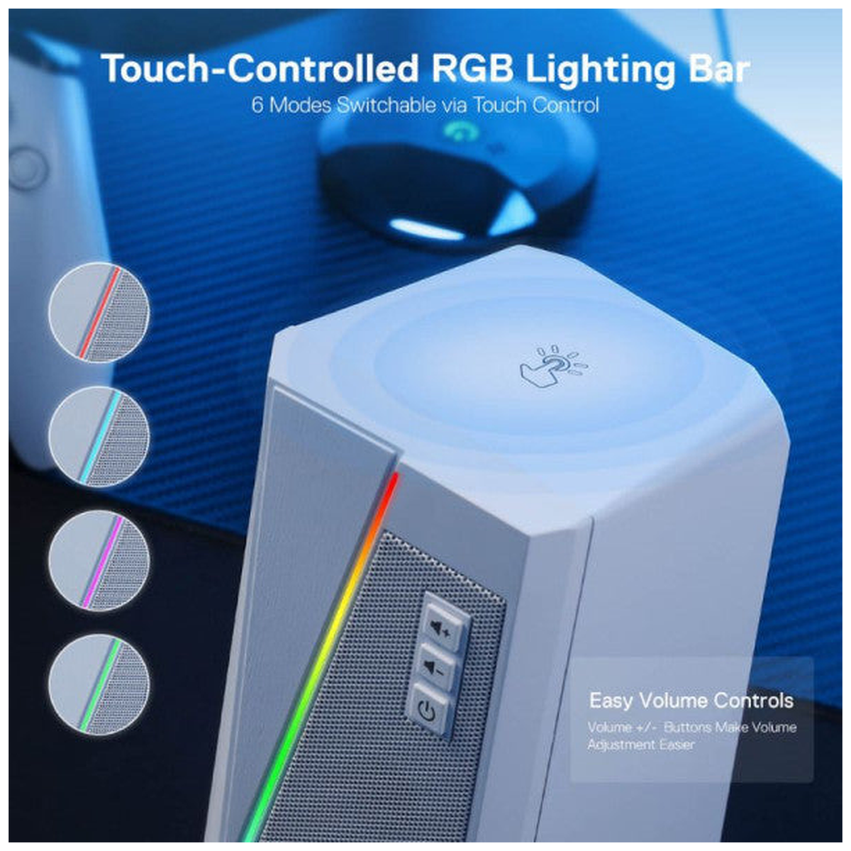 Redragon GS520 Anvil RGB Desktop Speakers 2.0 (WHITE)