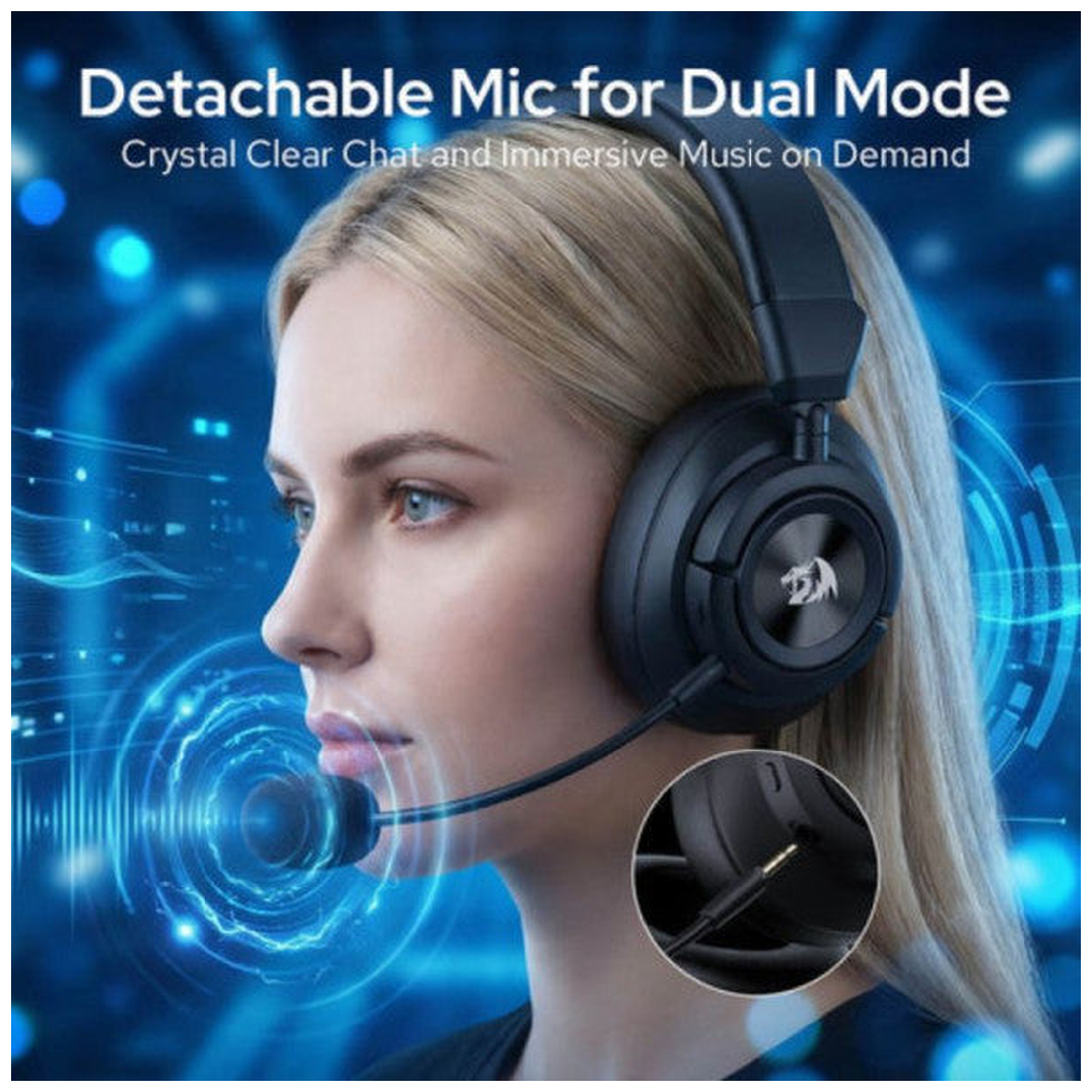 Redragon H889 Wireless Gaming Headset 4-in-1 (BLACK)