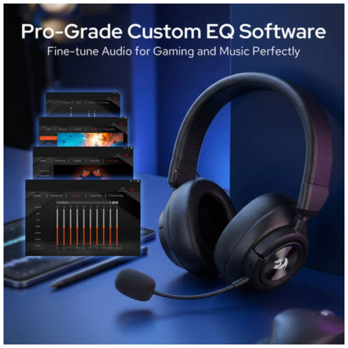Redragon H889 Wireless Gaming Headset 4-in-1 (BLACK)