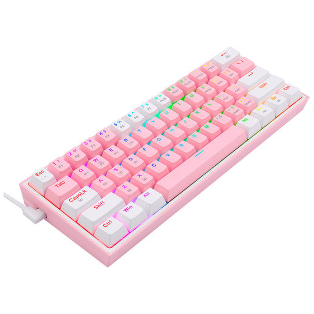 Redragon K616 Fizz PRO 60% Wireless RGB Red Switches (Pink/White)