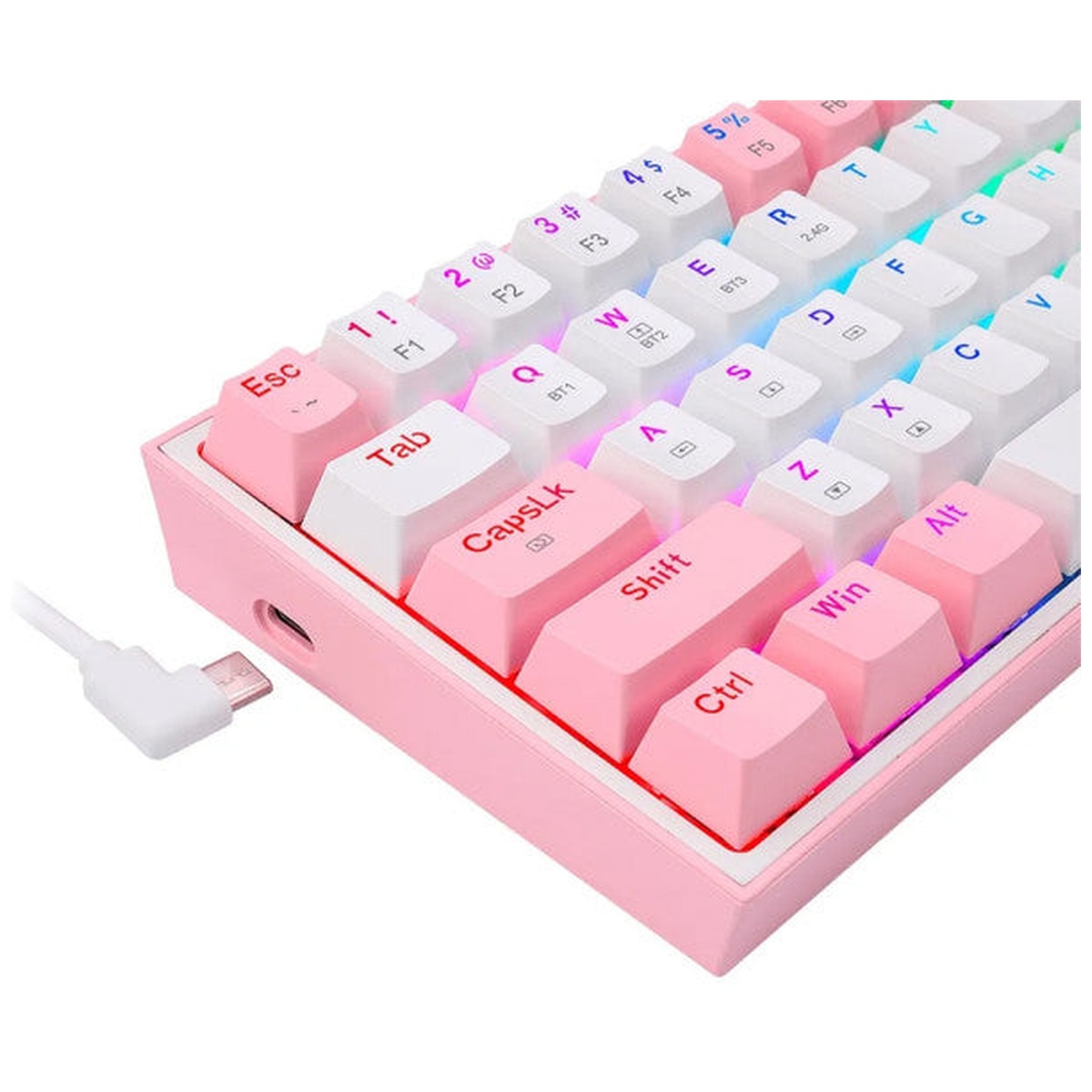 Redragon K616 Fizz PRO 60% Wireless RGB Red Switches (White/Pink)