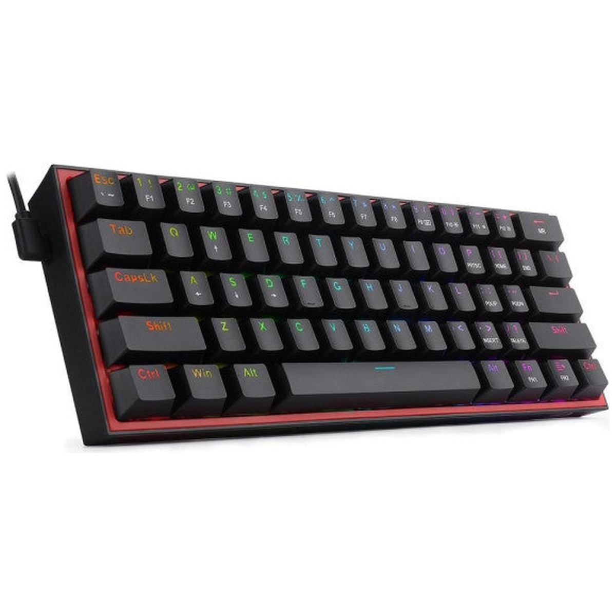 Redragon K617 Fizz 60% RGB Red Switches (Black)