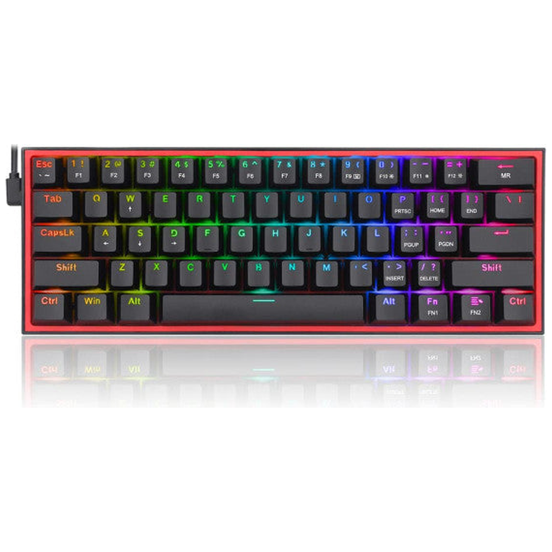 Redragon K617 Fizz 60% RGB Red Switches (Black)