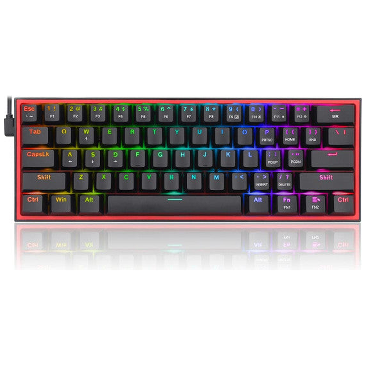 Redragon K617 Fizz 60% RGB Red Switches (Black)