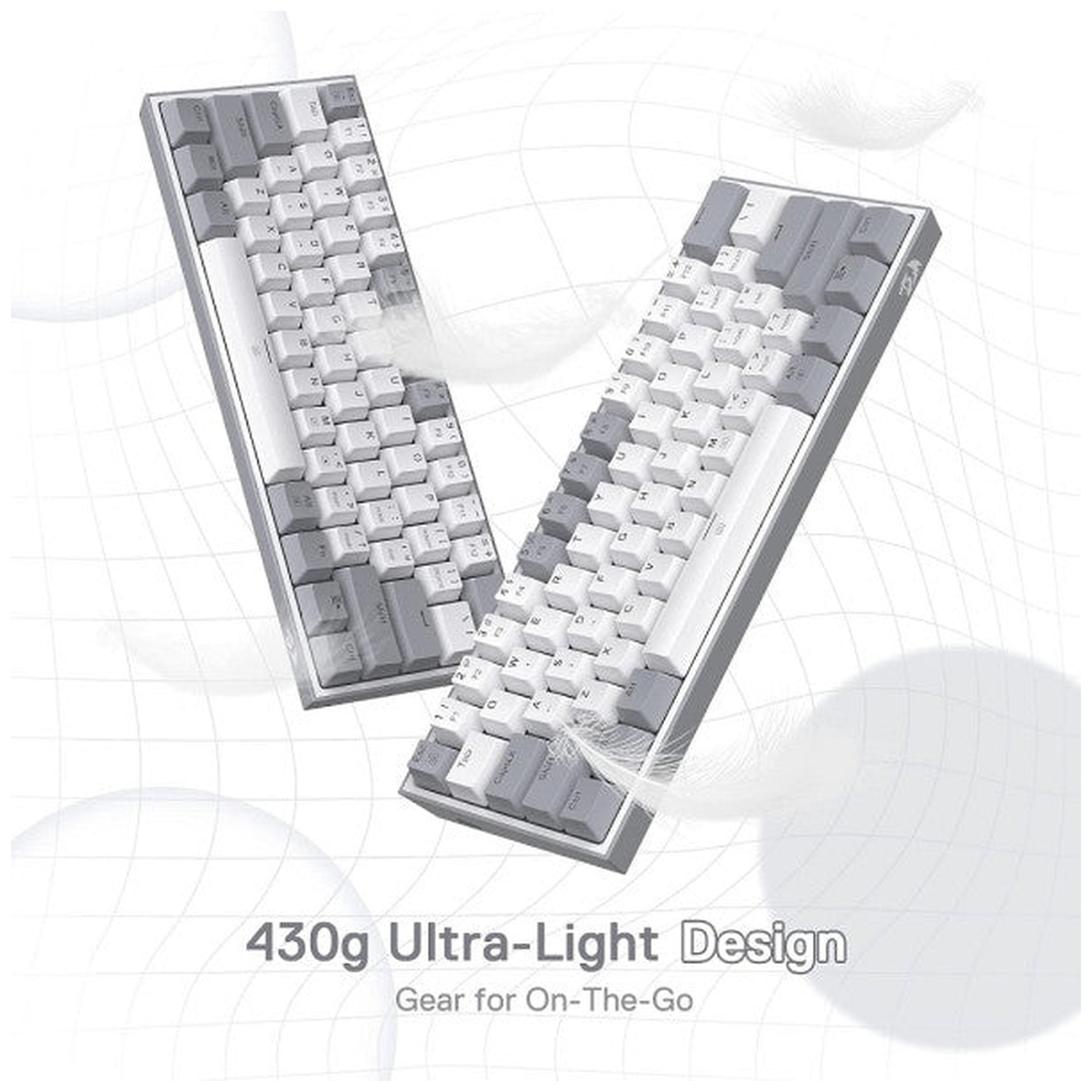 Redragon K617 Fizz 60% RGB Red Switches (White/Gray)