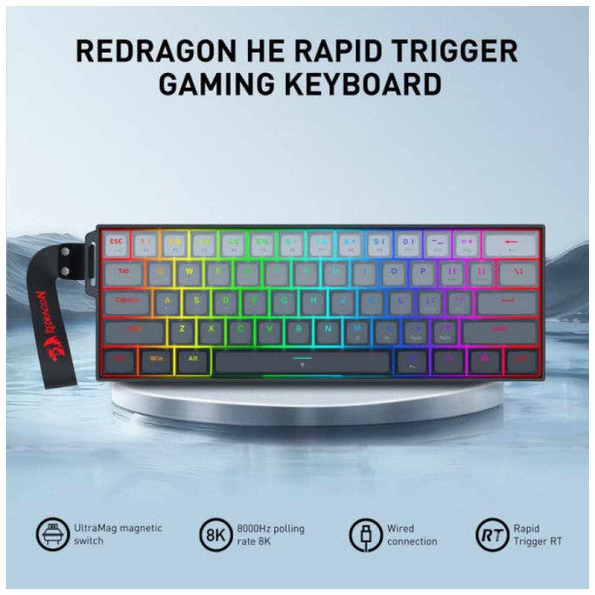 Redragon K617 HE FIZZ 60% Hyper Magnetic Switch