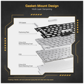 Redragon K649 78% Wired Mechanical Keyboard (Black/Yellow)