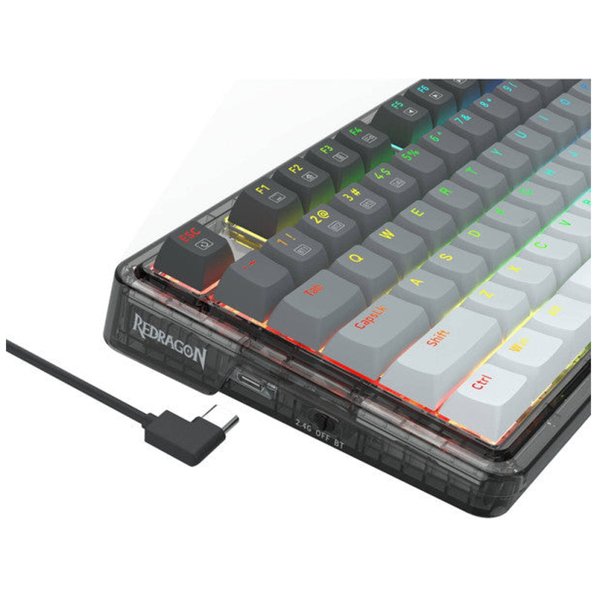 Redragon K673 PRO 75% Wireless RGB Red Switches (Gradient Gray)