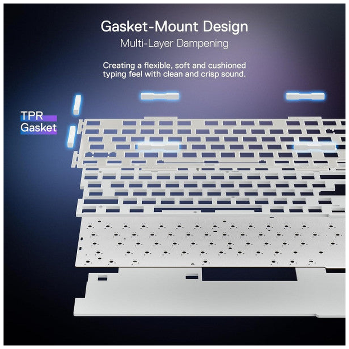Redragon K673 PRO 75% Wireless RGB Red Switches (Gradient Gray)