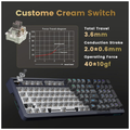 Redragon K688 Pro Wireless Mechanical Keyboard (Black/Gray)