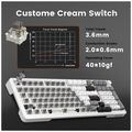 Redragon K688 Pro Wireless Mechanical Keyboard (White/Gray/Black)