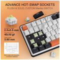 Redragon K689 PRO Wireless Mechanical Keyboard (Black Tangerine)
