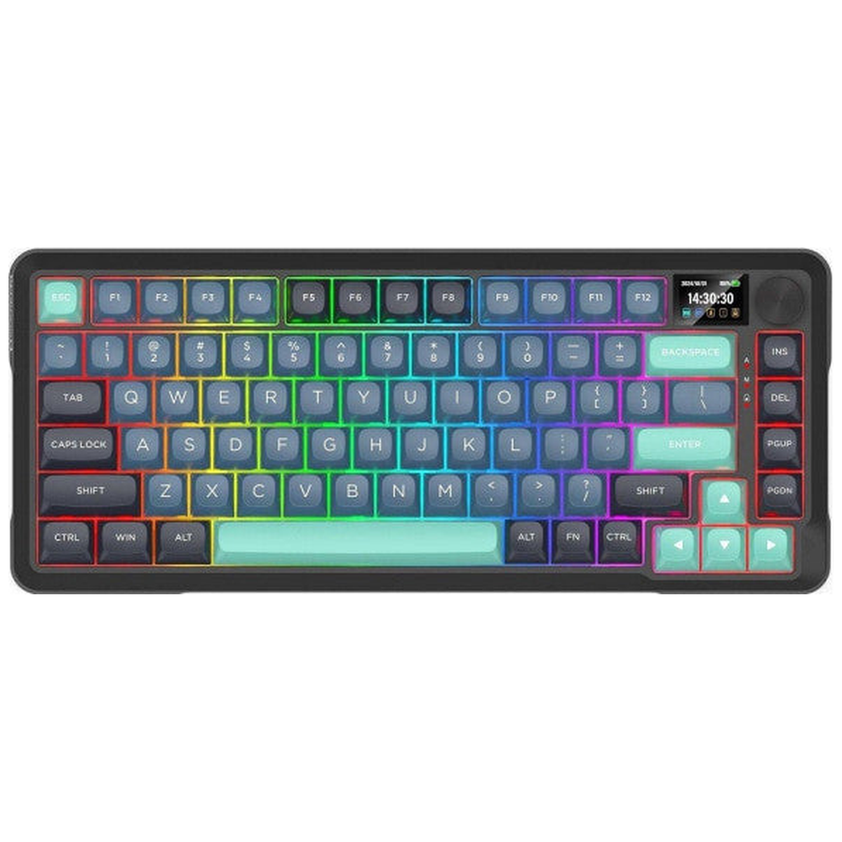 Redragon K724 Pro LCD Wireless Mechanical Keyboard (Dark Jade)
