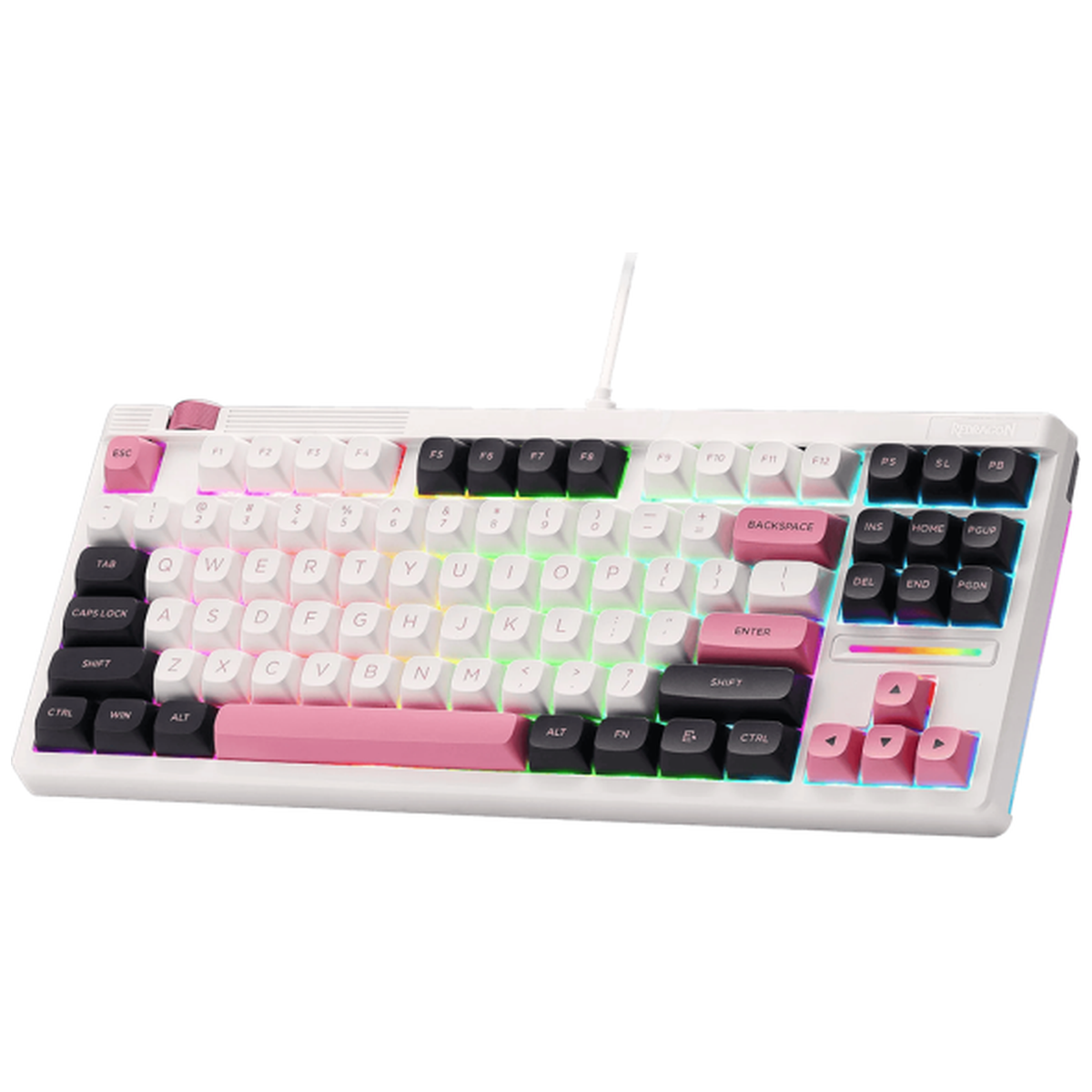 Redragon K729 OTIM Mechanical Keyboard (White/Black/Pink)
