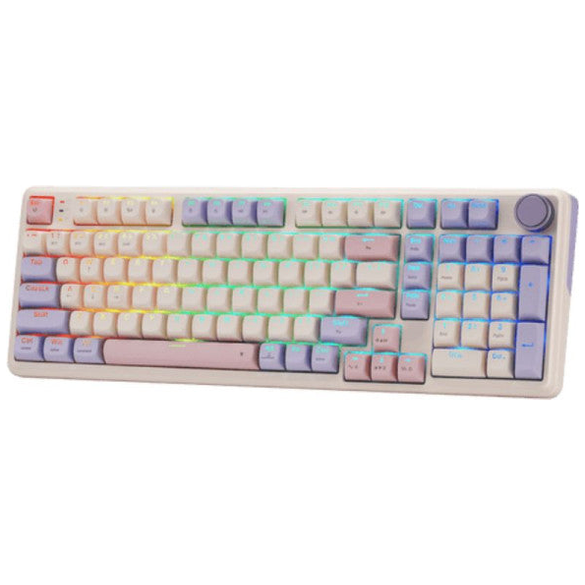 Redragon K768 Tri-mode Wireless Gasket RGB Gaming Keyboard (Lilac Land)