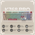 Redragon K768 Tri-mode Wireless Gasket RGB Gaming Keyboard, (Retro Cocoa)