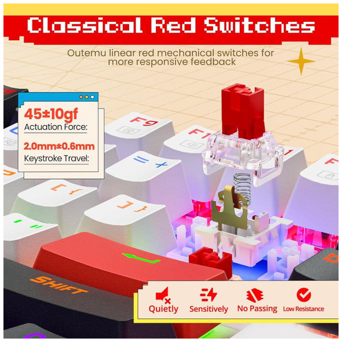 Redragon Kumara K552WLR TKL RGB (Outemu Red Switches)