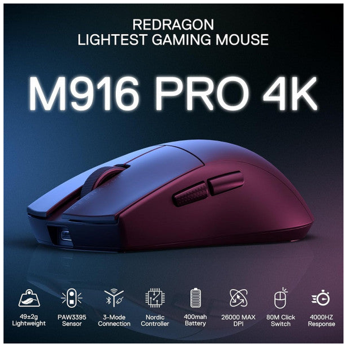 Redragon M916 PRO 4K Wireless