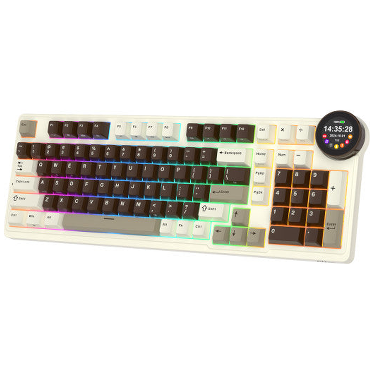 Royal Kludge RK N99 Mocha Grey - Violet Switch (US Qwerty)