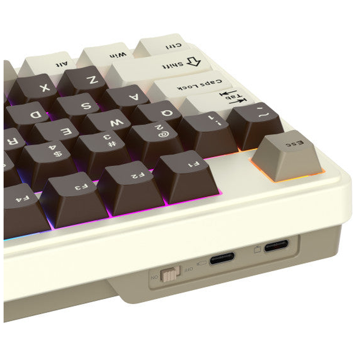Royal Kludge RK N99 Mocha Grey - Violet Switch (US Qwerty)