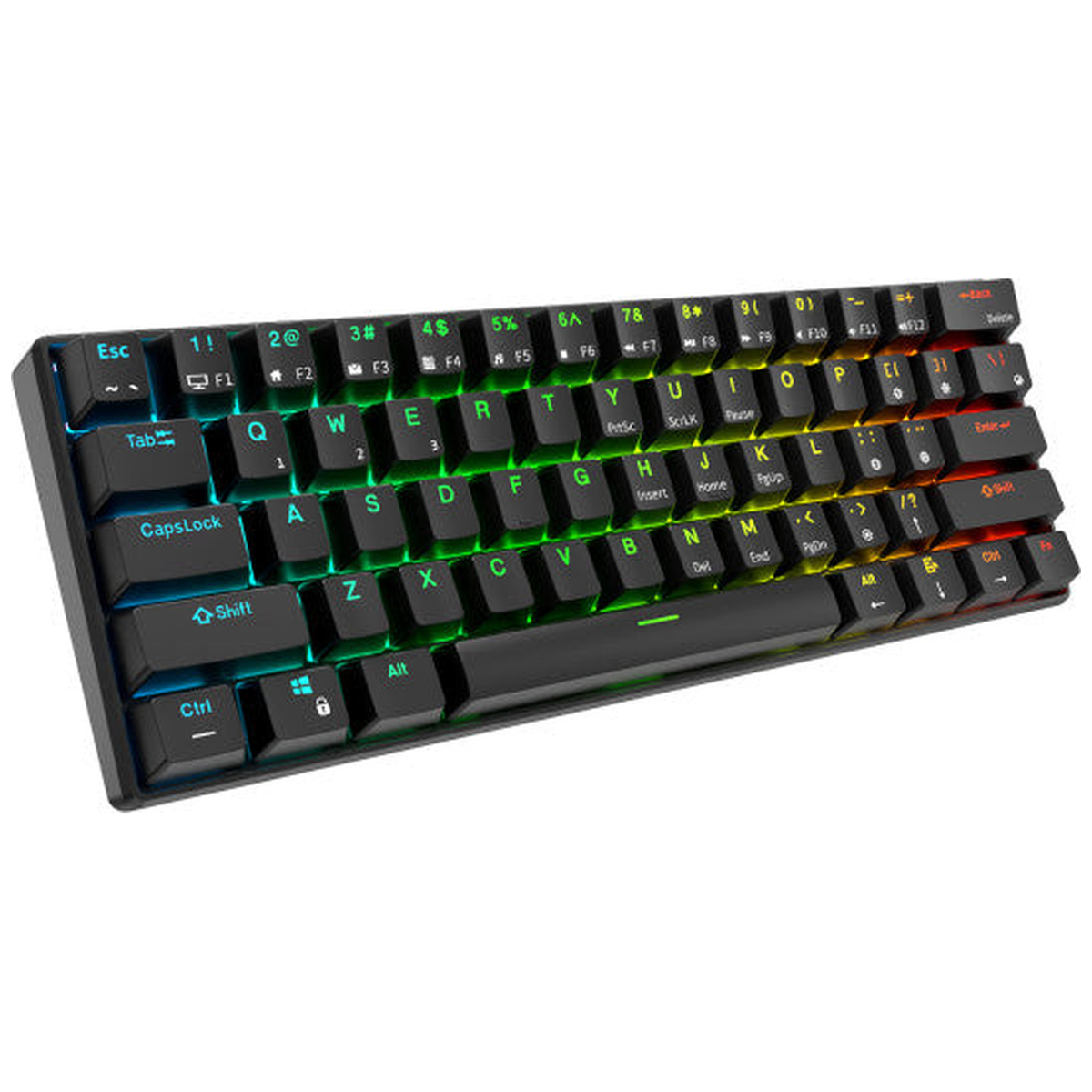 Royal Kludge RK61 Black - Red Switch (US Qwerty)